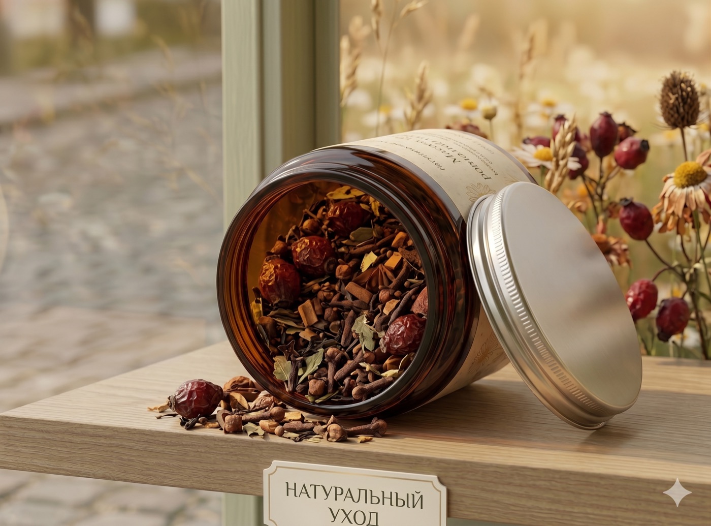 Пряный осенний сбор с шиповником и гвоздикой